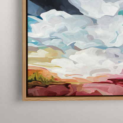 a canvas wall art print of a contemporary abstract landscape painting