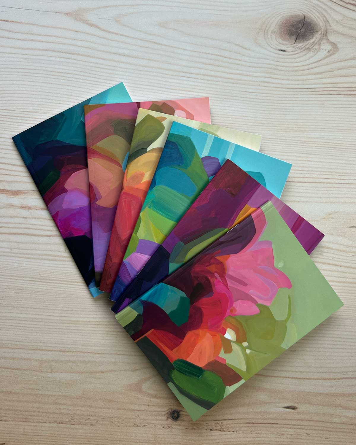 colourful A6 slimline notebooks