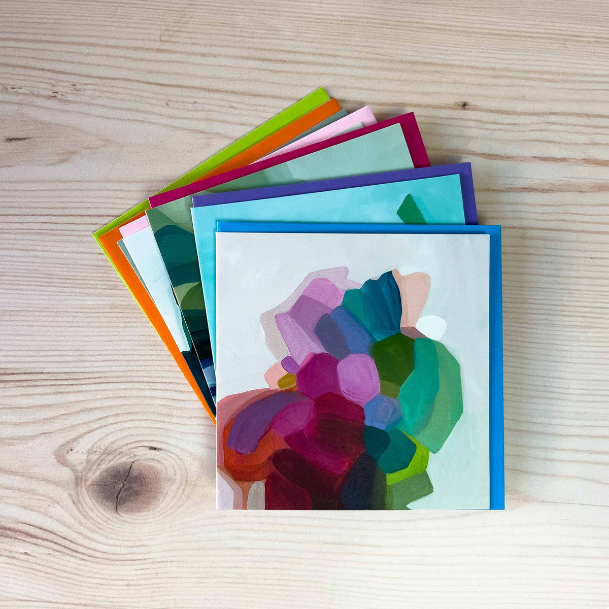 colourful contemporary abstract greeting card