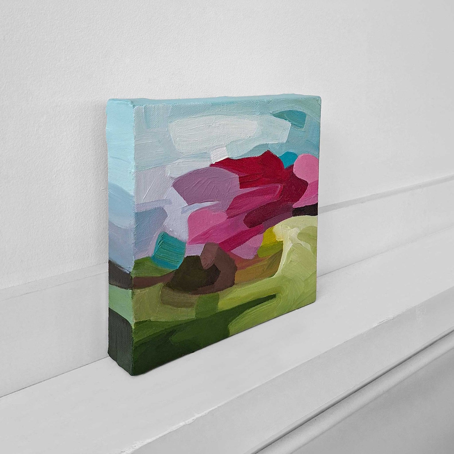 colourful landscape inspired abstract painting