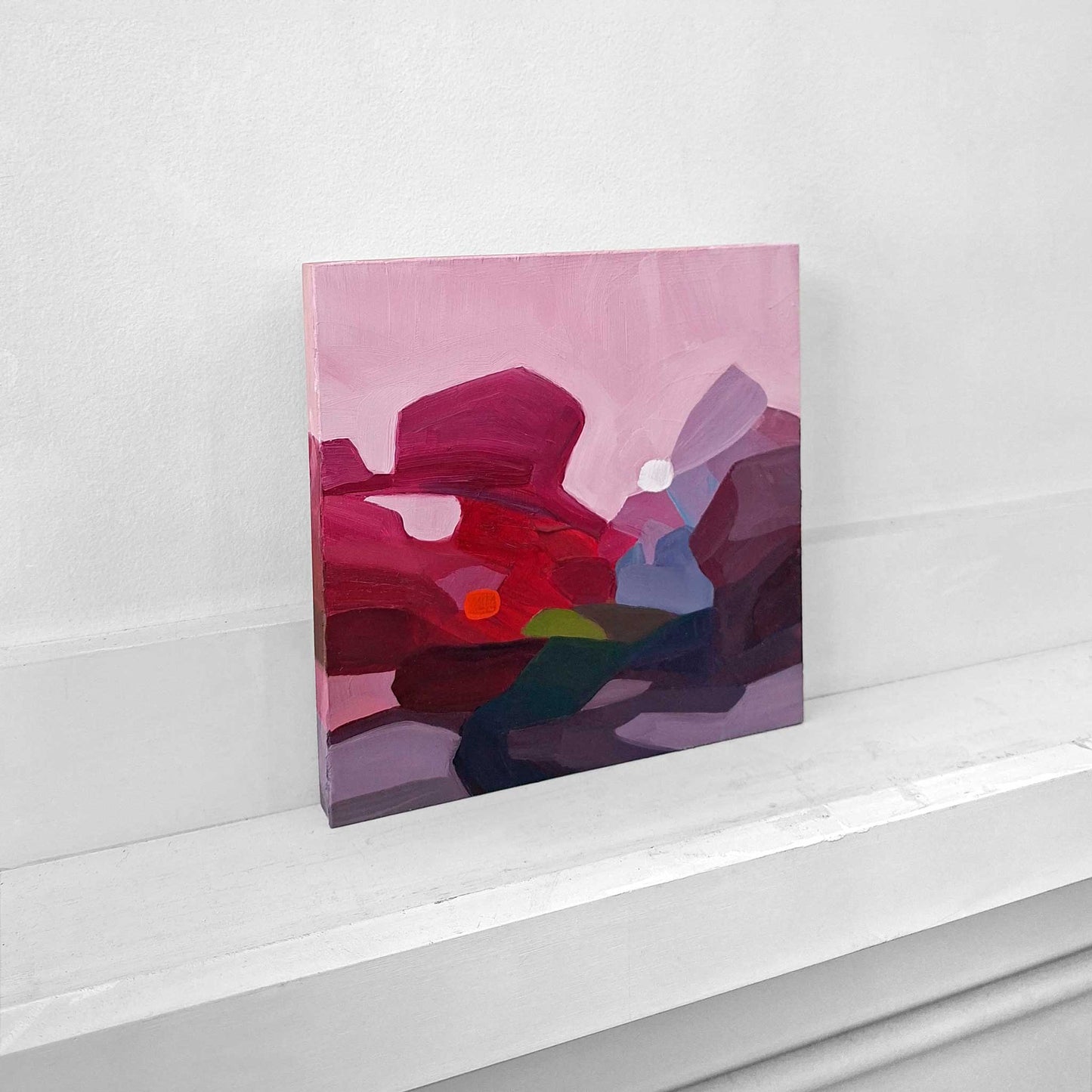 sunset-inspired abstract oil painting 