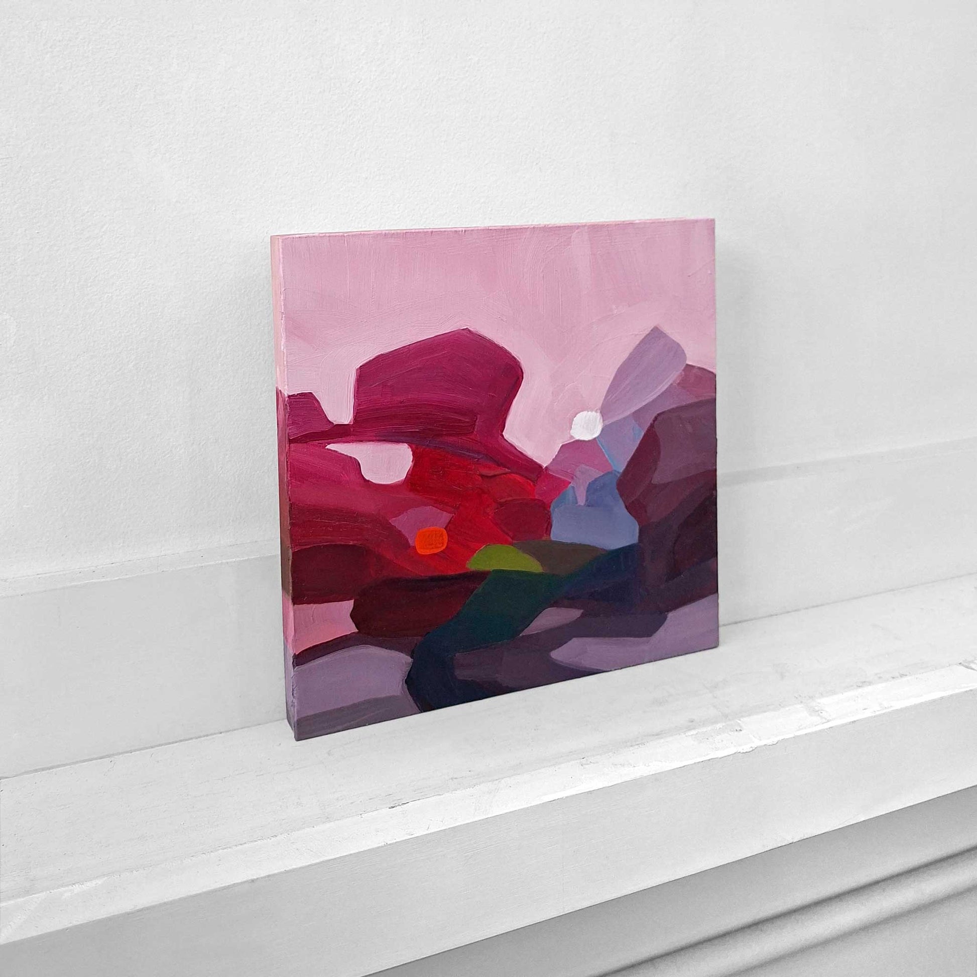 sunset-inspired abstract oil painting 