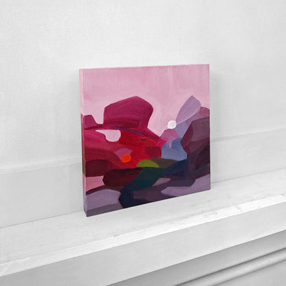 sunset-inspired abstract oil painting 