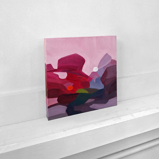 sunset-inspired abstract oil painting 