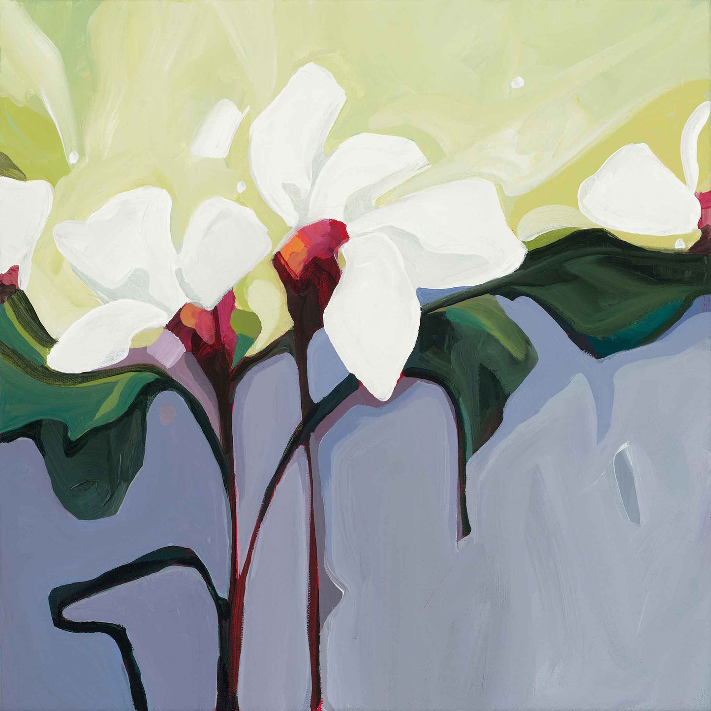 contemporary acrylic flower painting