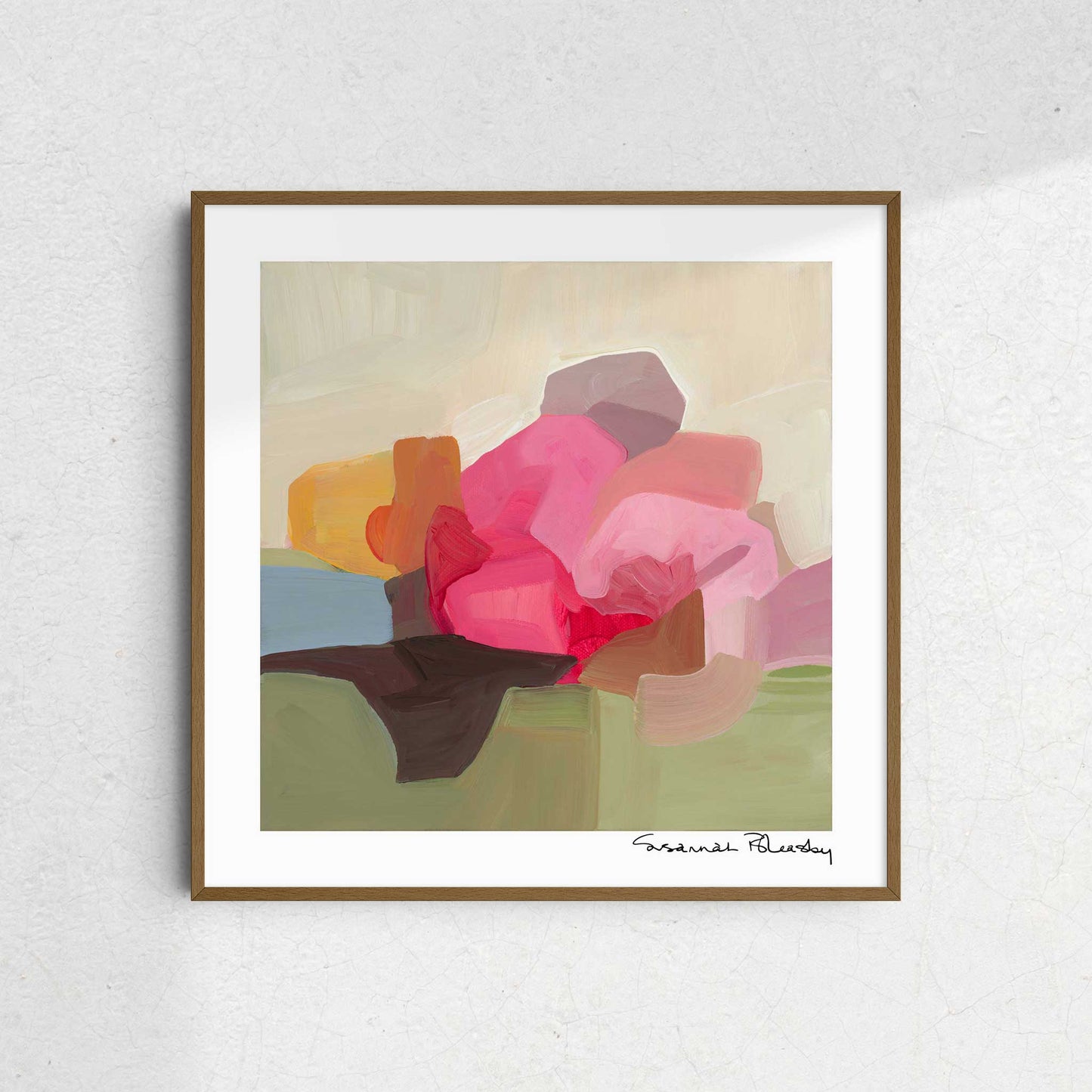 modern abstract floral wall art print uk by Canadian abstract artist Susannah Bleasby