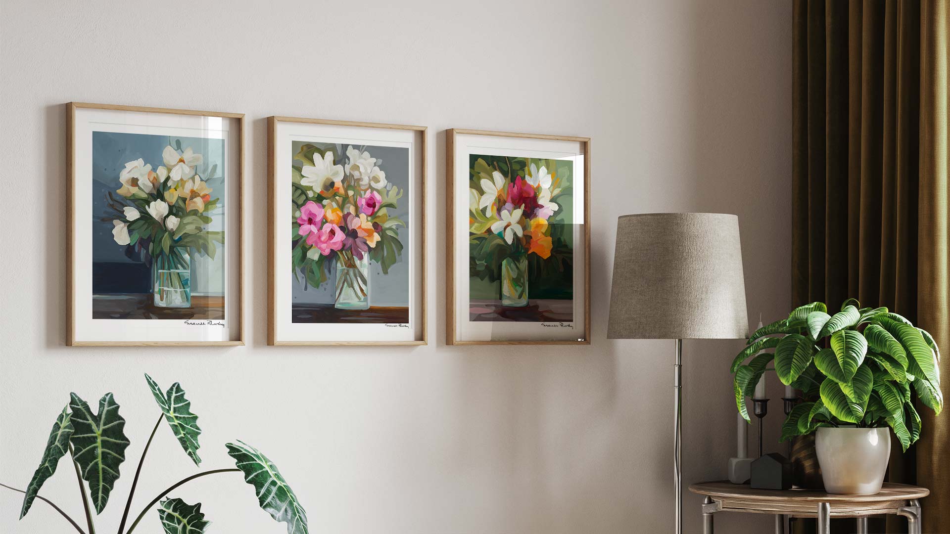 contemporary floral art prints