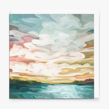 early dawn sky painting art card