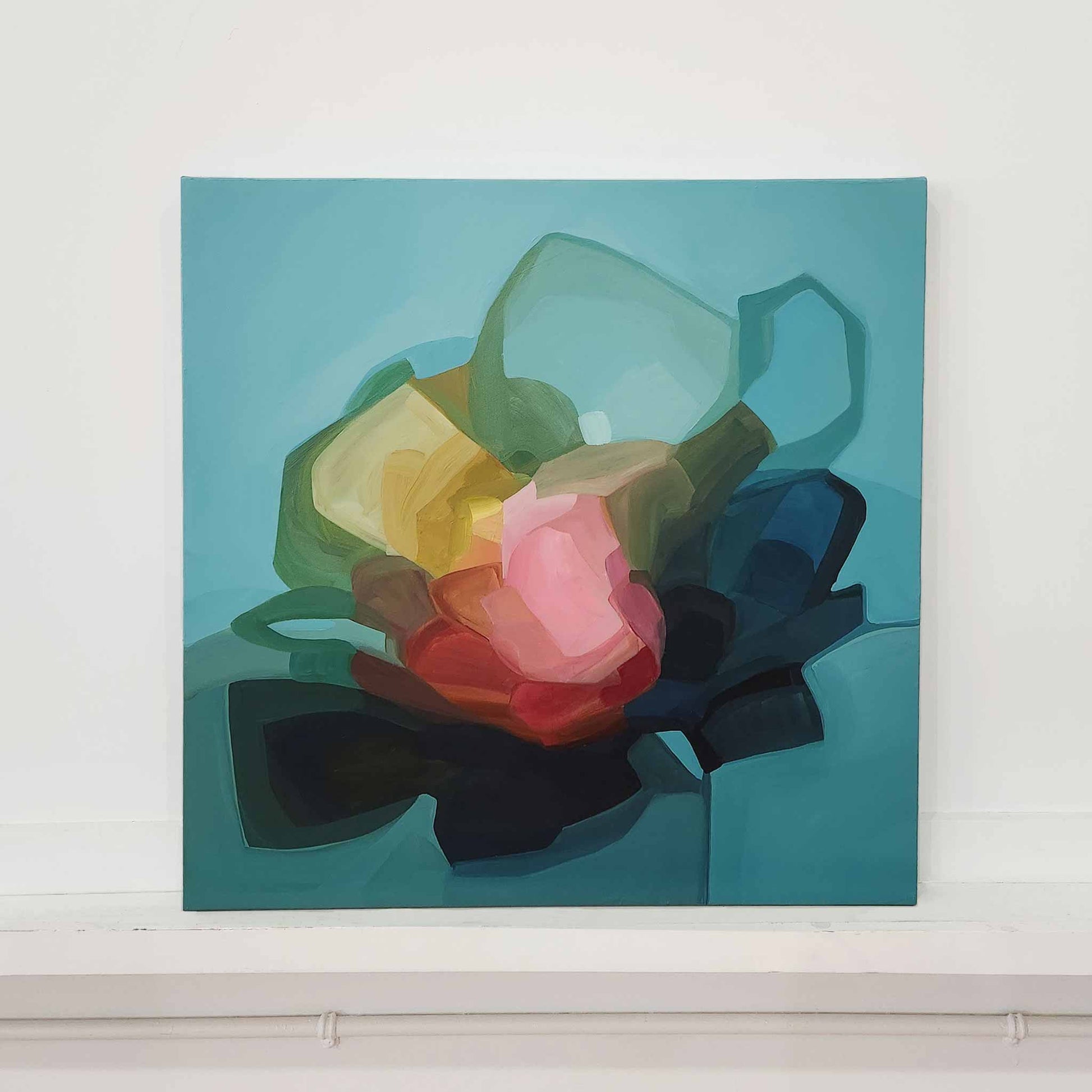 modern floral art in abstract form