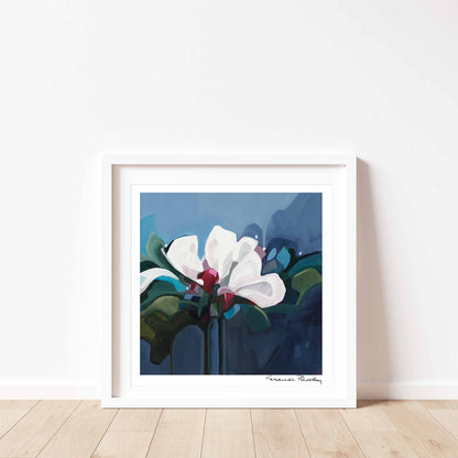 fine art print of abstract floral painting