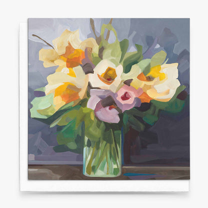 yellow flower art cards uk