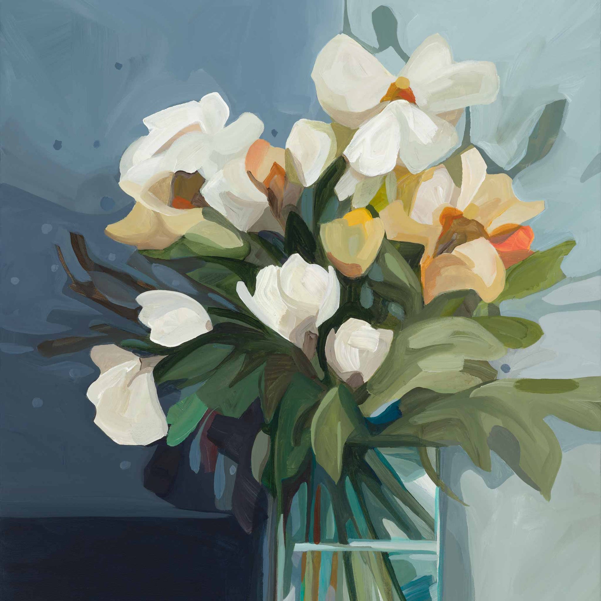 cream flowers fine art print