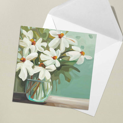 daisies flower art cards uk
