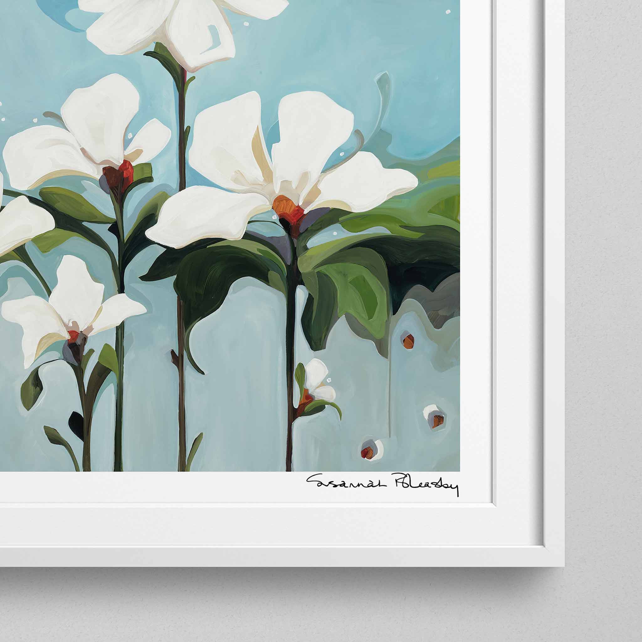 contemporary florals framed fine art prints