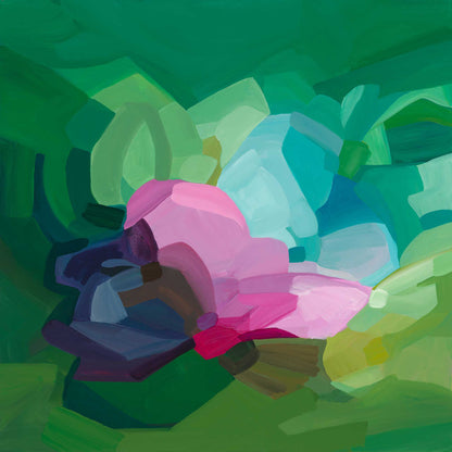 frolic green abstract art print