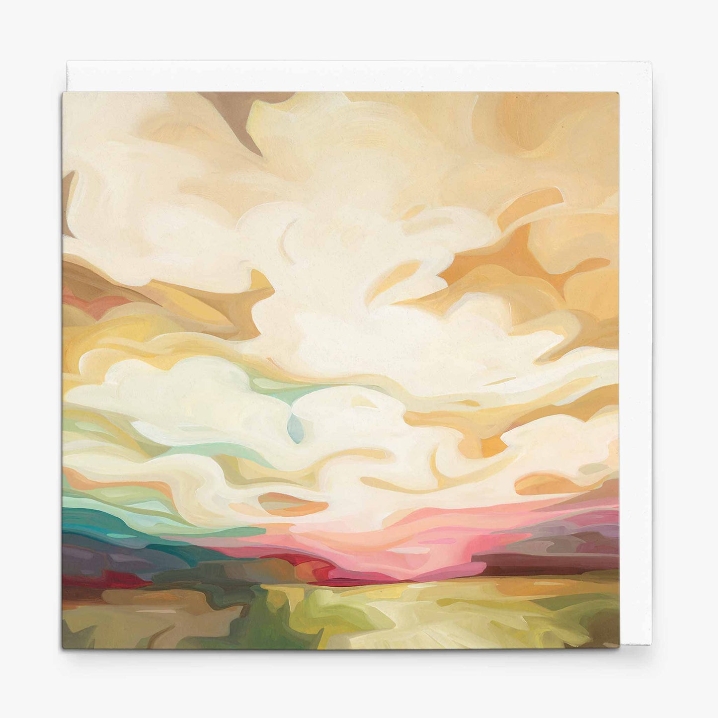 golden sky painting art card