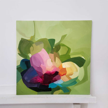 green abstract painting fling smitten