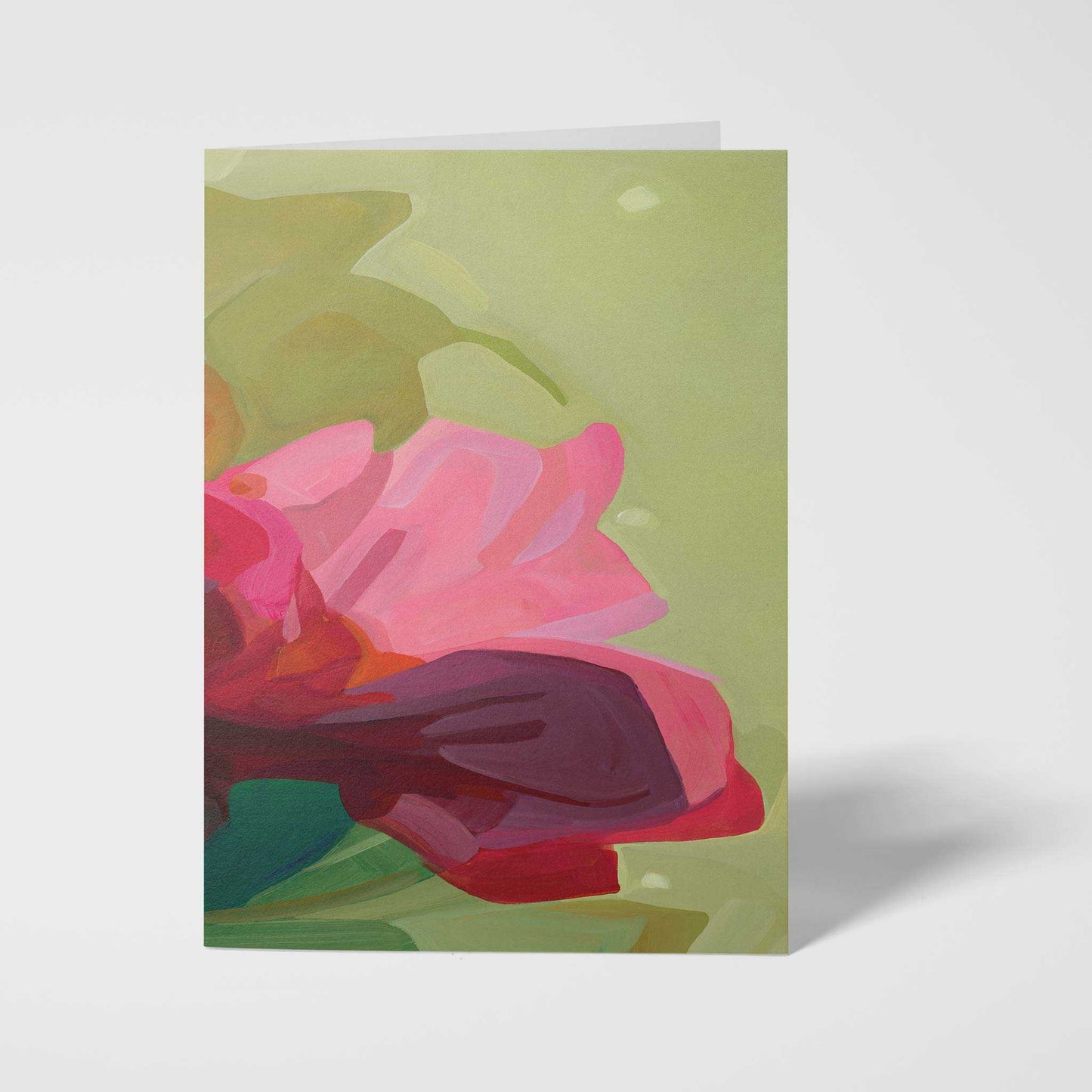 green floral fine art card