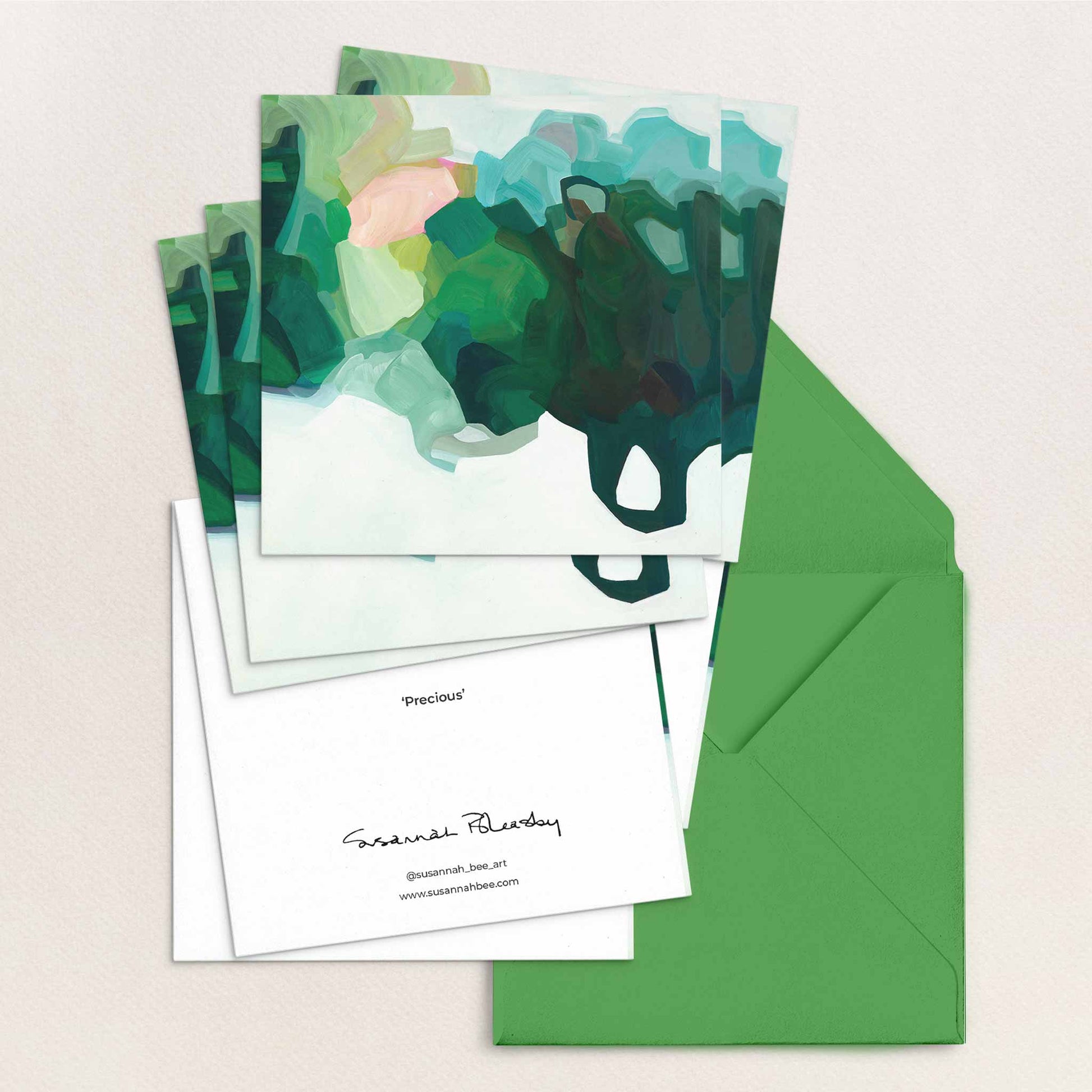 small green art cards UK