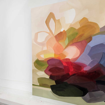 gusto peach purple abstract painting