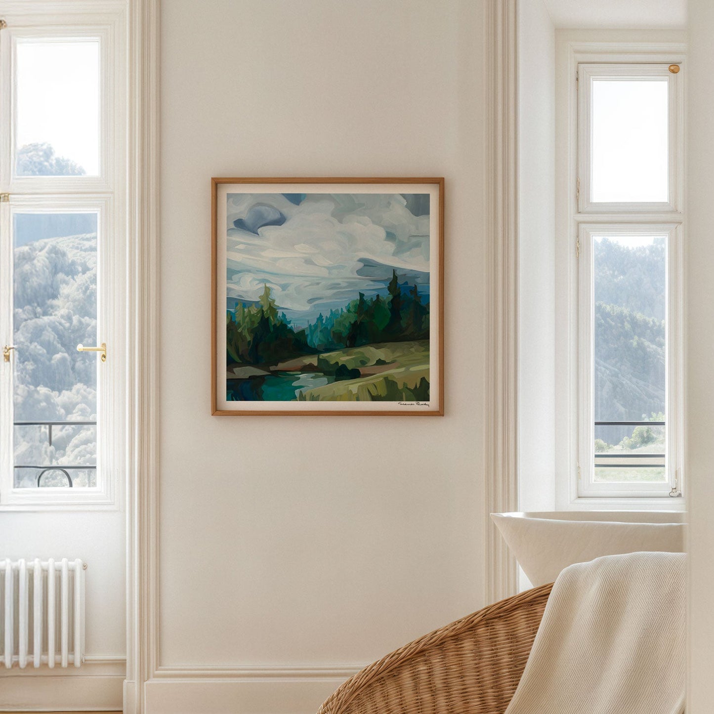 hillside landscape wall art print 24x24