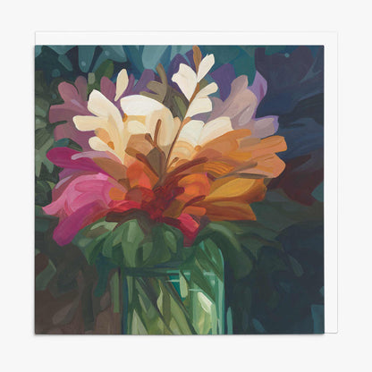'Jamie' floral art card