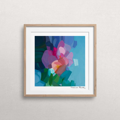 blue abstract wall art print 12x12 jumpstart
