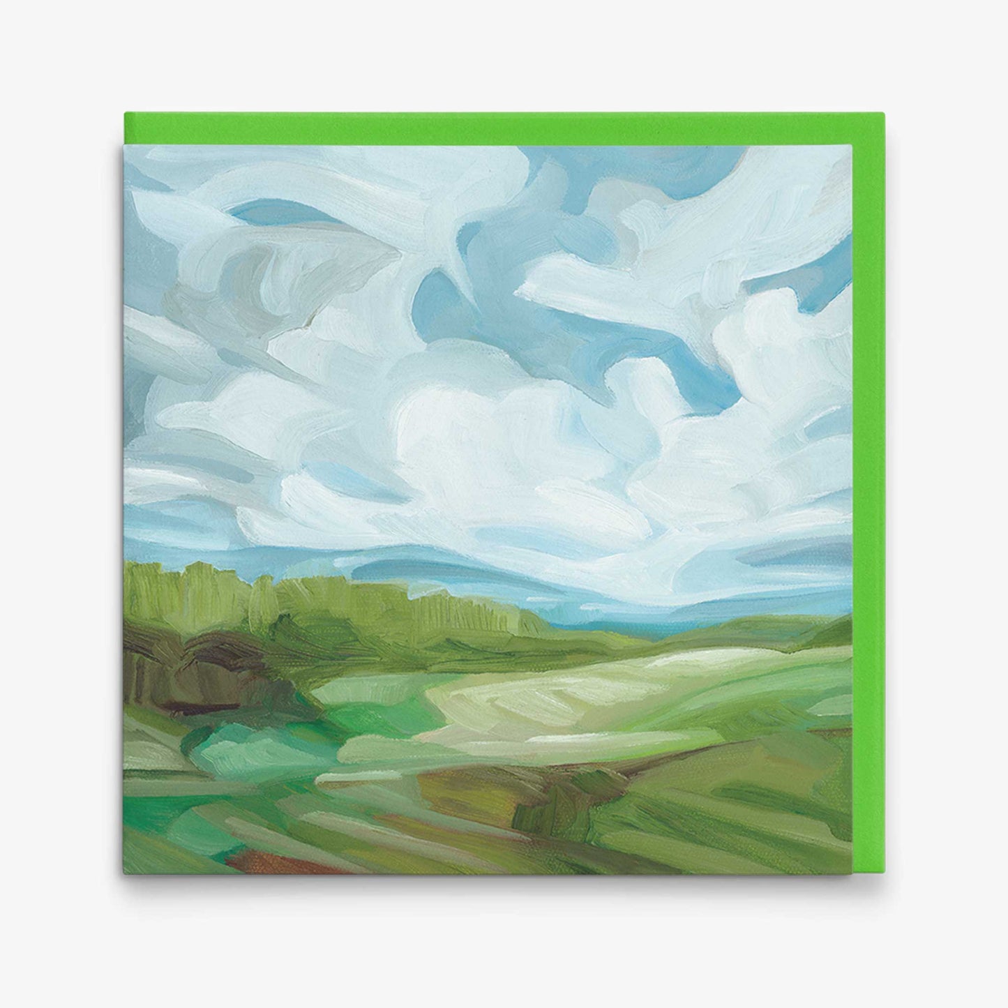 countryside landscape art greeting card
