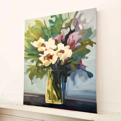 large abstract floral painting victoria