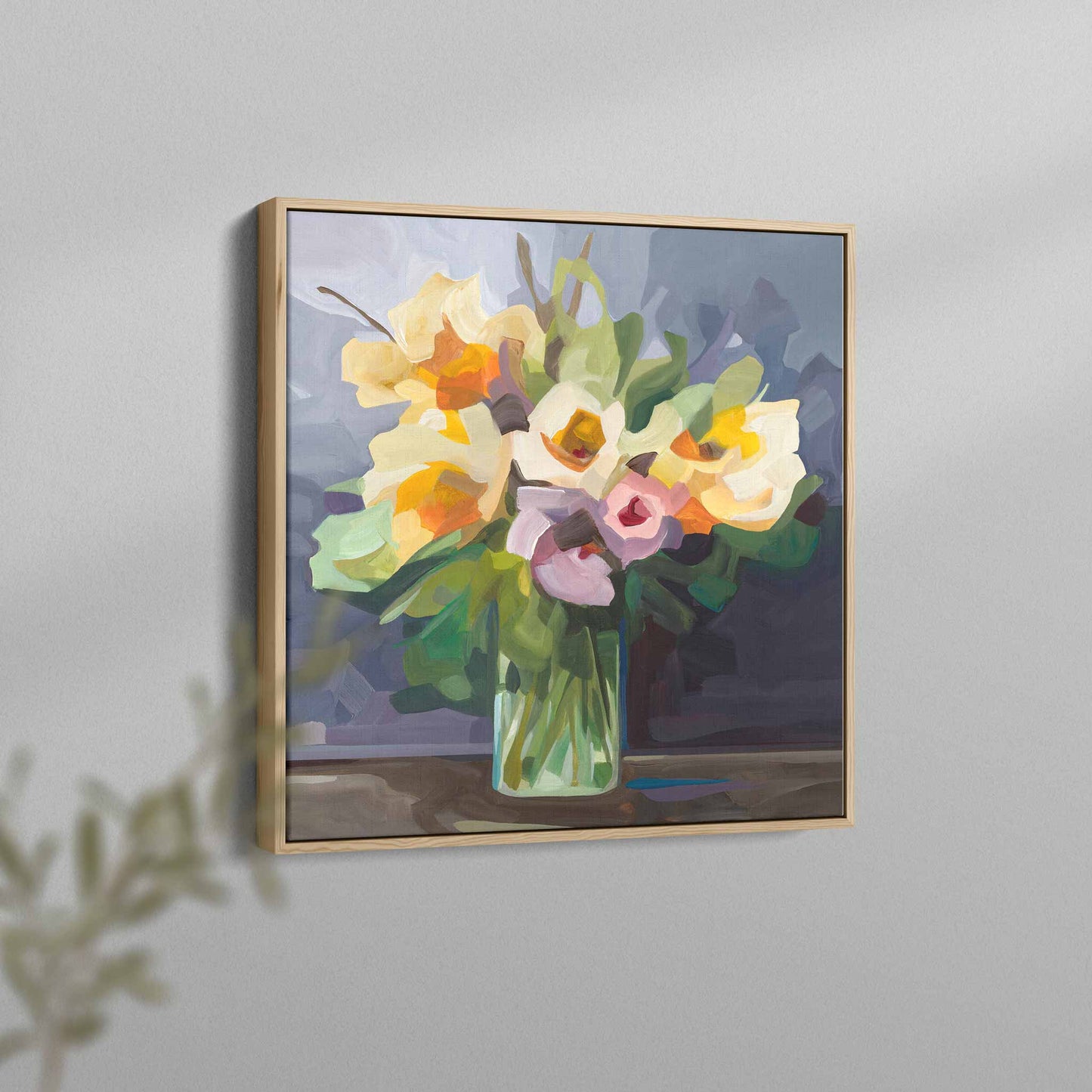 large floral canvas wall art print calista