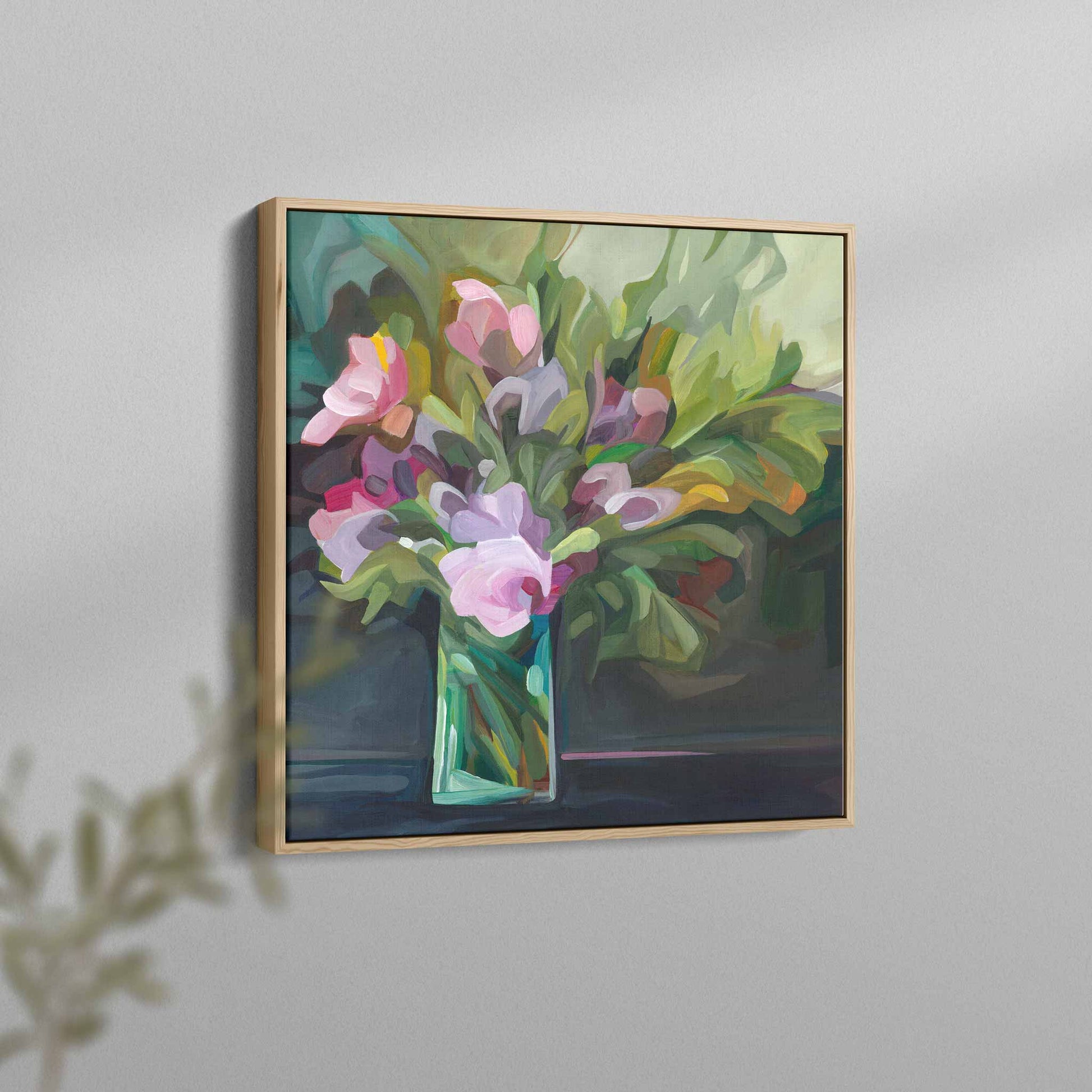 large flower canvas wall art print lilah