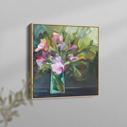 large flower canvas wall art print lilah