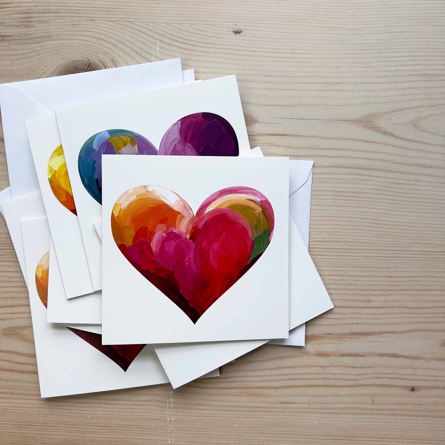 love heart valentines cards