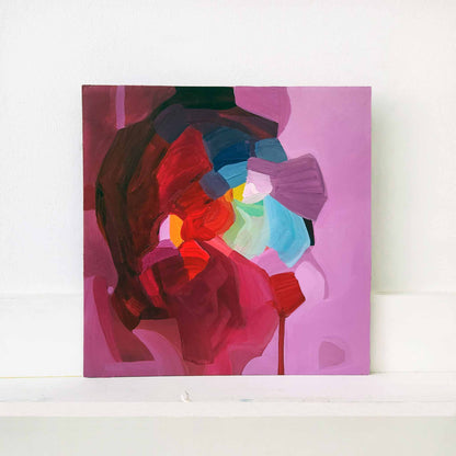 abstract mauve and magenta painting