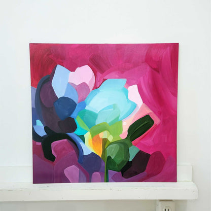 magenta abstract painting shizzle