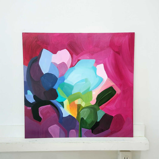 magenta abstract painting shizzle