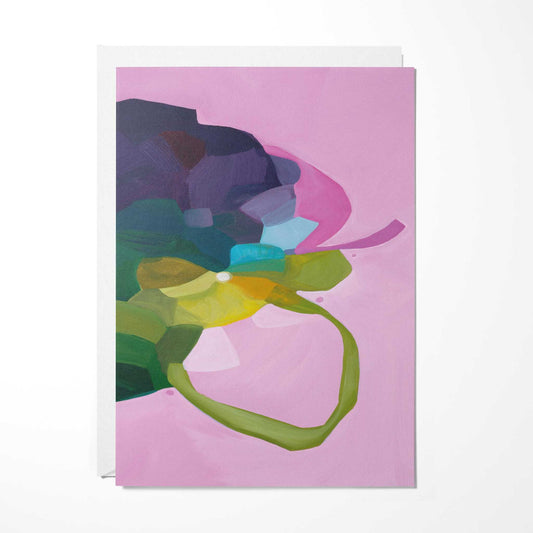 mauve abstract double sided art card