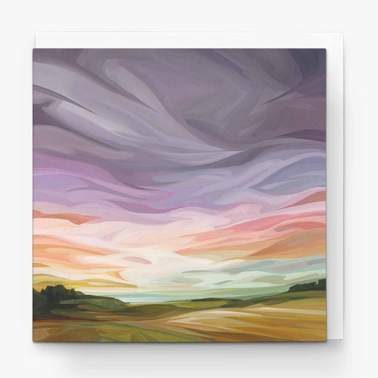 mauve purple sky art cards