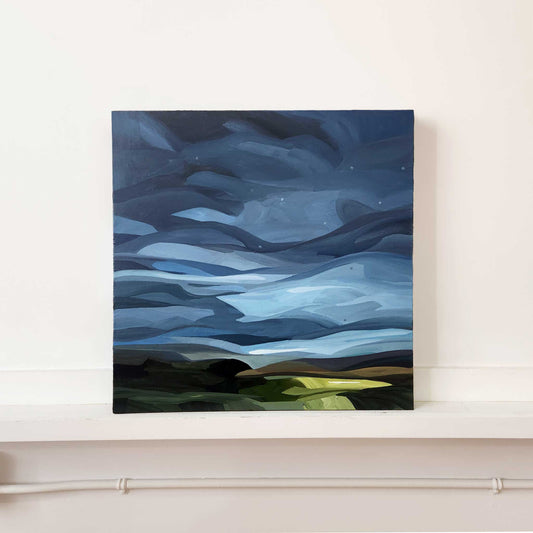 modern abstract stormy sky painting