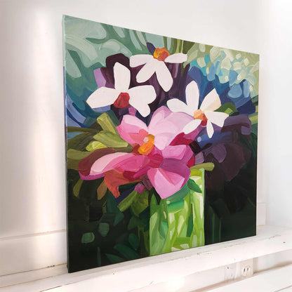 20x20 wildflower painting on canvas