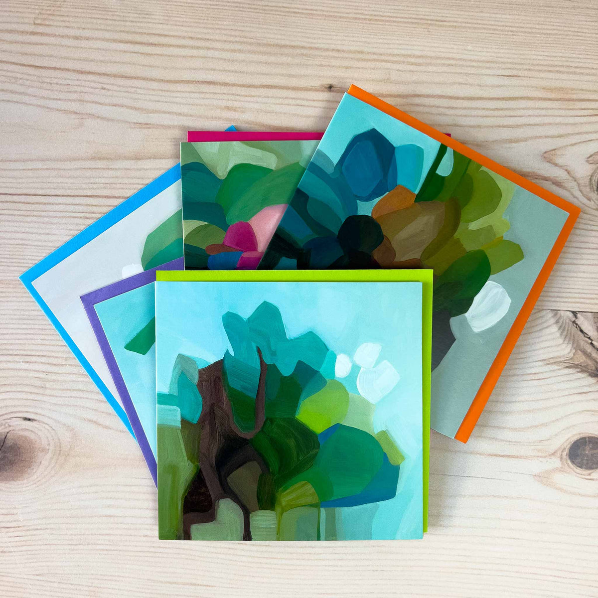 nature inspired abstract greeting card