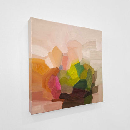 contemporary peach abstract oil painting