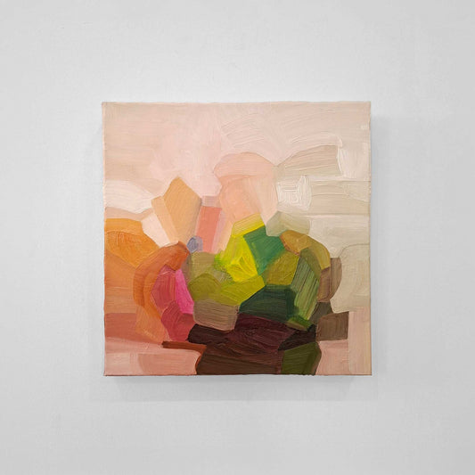 peach abstract oil painting