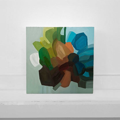 groovy retro abstract oil painting