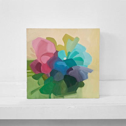 bright sunny abstract floral painting