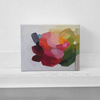 abstract floral palnting on canvas