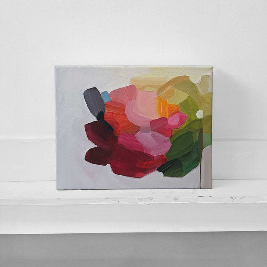 abstract floral palnting on canvas