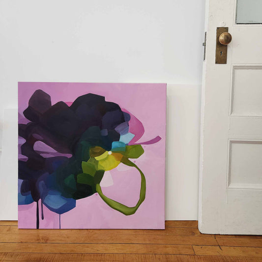 mauve purple original abstract painting