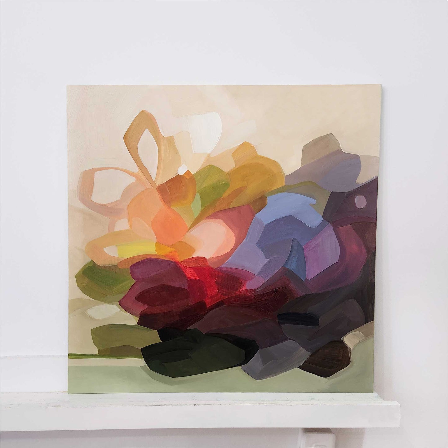 peach purple abstract painting gusto