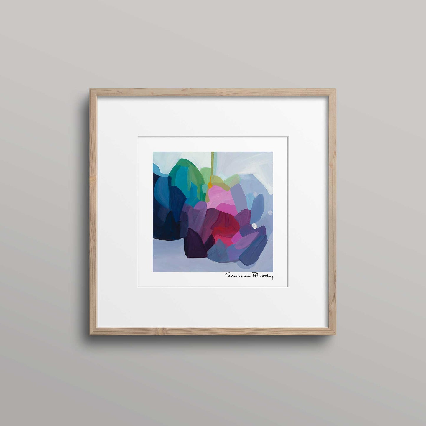 periwinkle abstract art print 10x10
